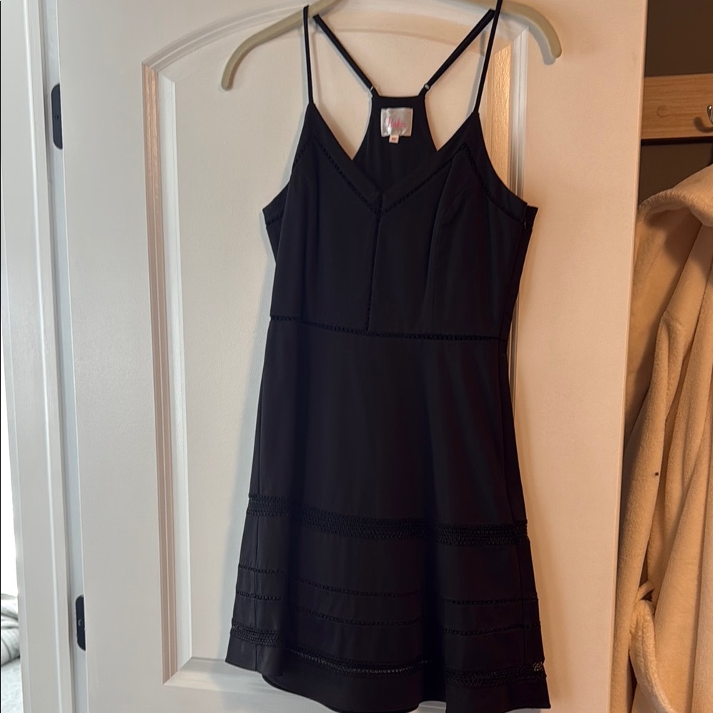 Elegant Black Strappy Dress